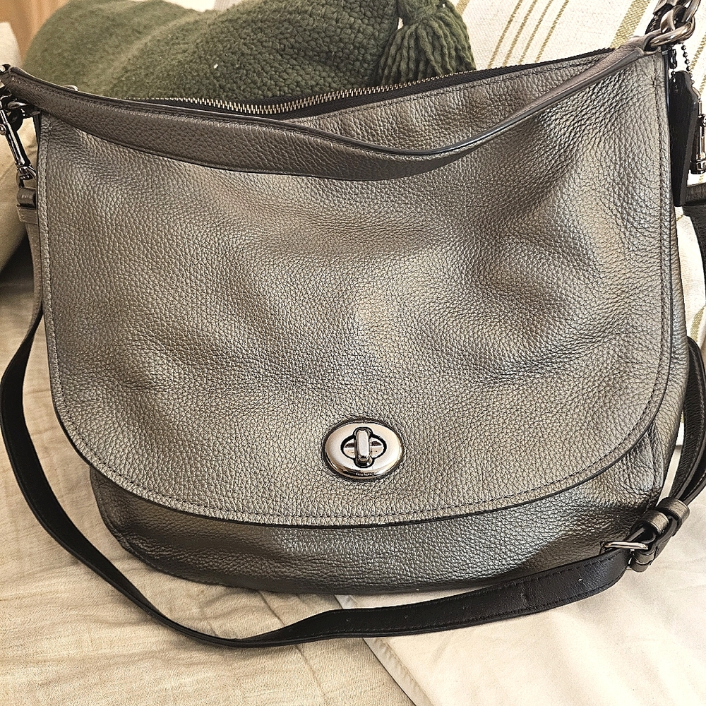 Coach Dark Silver/Grey Handbag